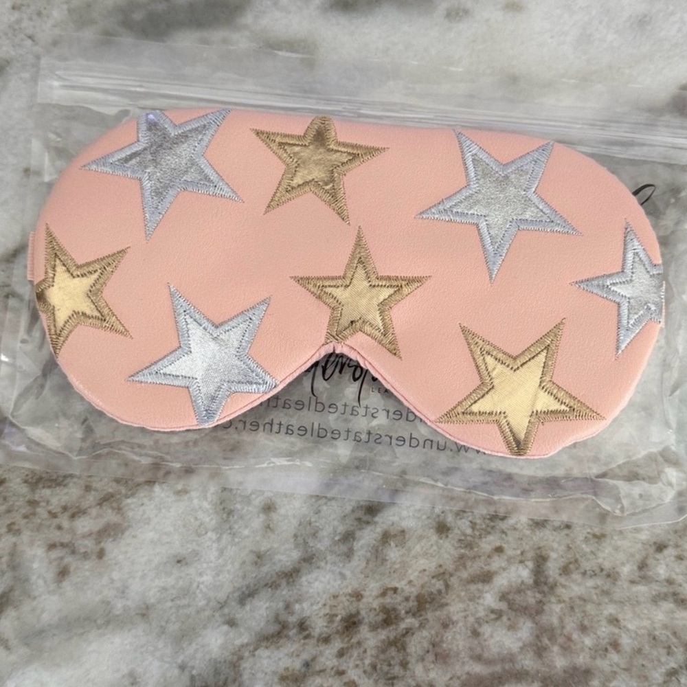 Free People x Understated Leather Eye Mask Pink - Picture 2 of 8